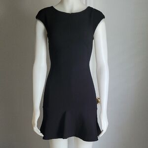 Club Monaco | Dresses | Club Monaco Black Ribbed Belted Dress | Poshmark